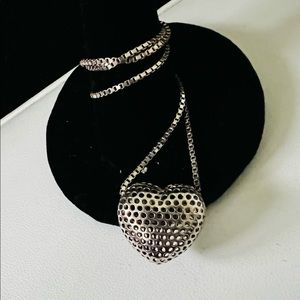 Sterling Puffed Heart Necklace